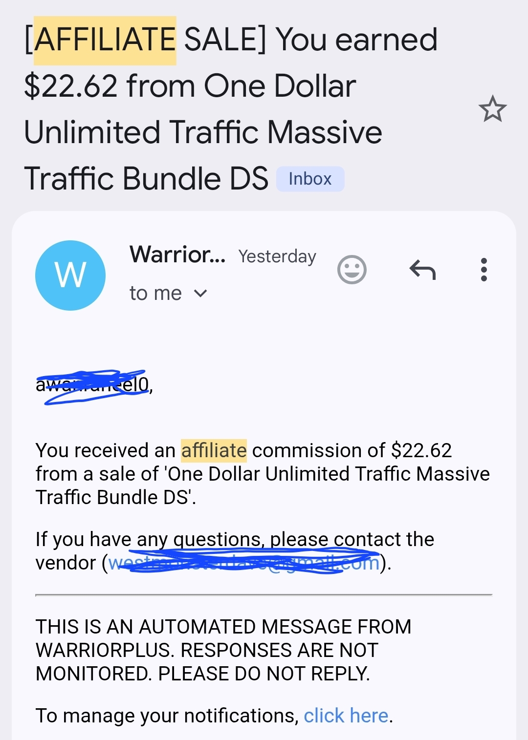 Affiliate commission proof